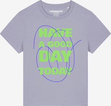T-shirt 'Have a good day today' Watapparel en violet : devant