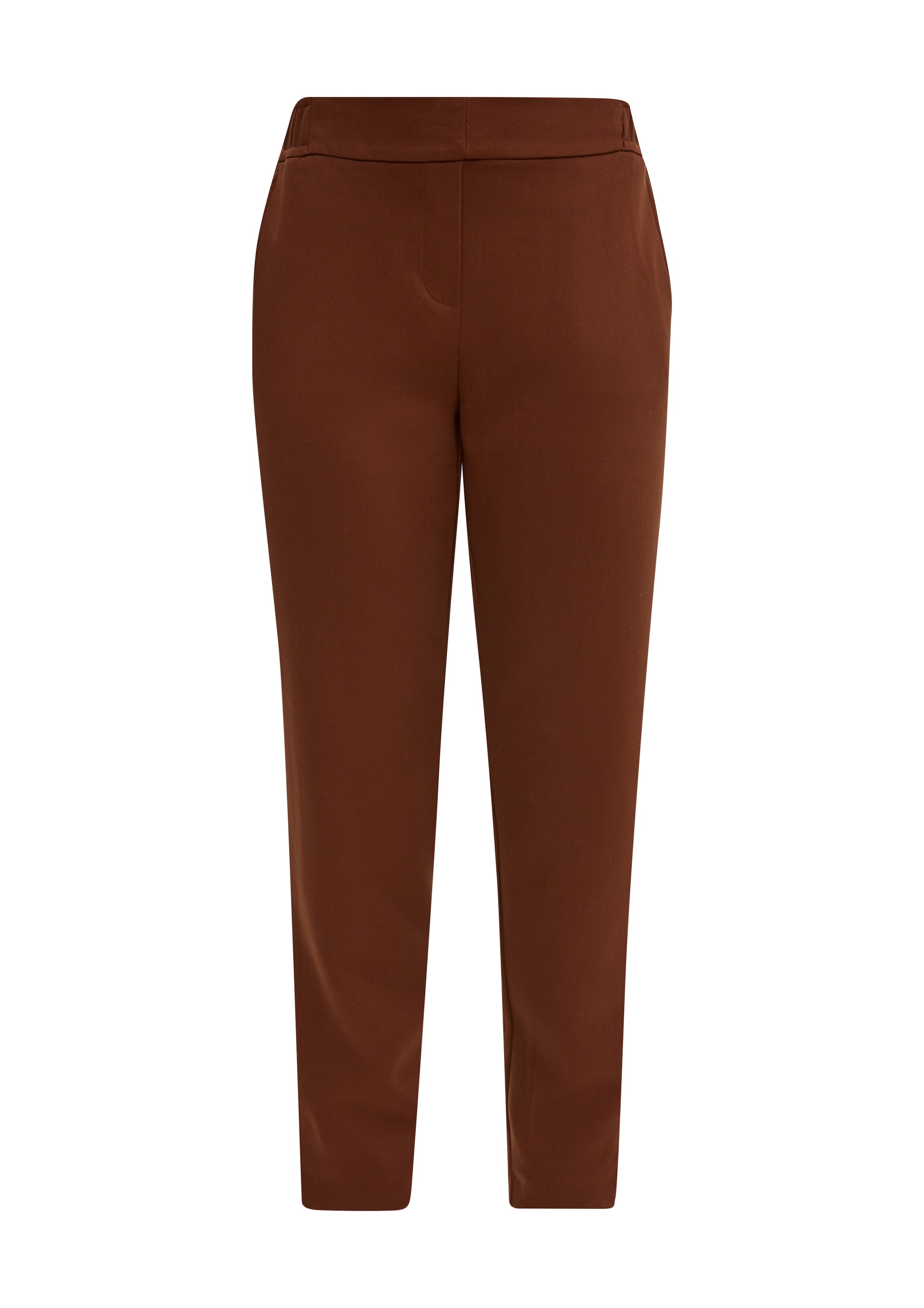 Pantalon chino COMMA en marron : devant