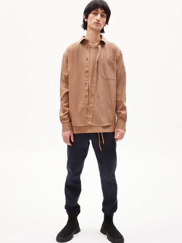 ARMEDANGELS Regular fit Button Up Shirt 'Skjorta' in Brown