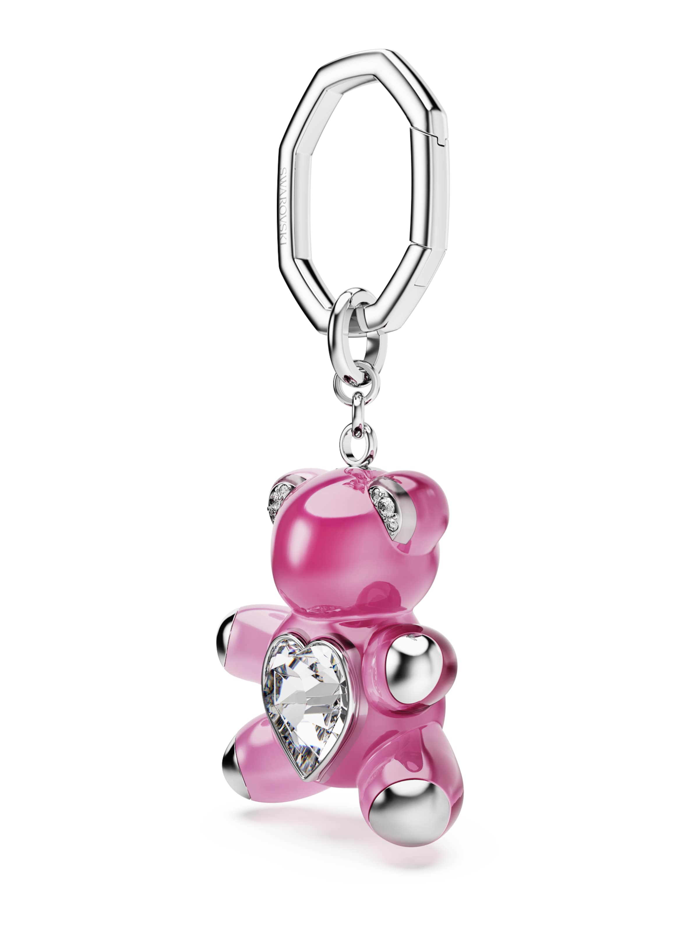 Swarovski Prívesky na kľúče 'Teddy' - Ružová