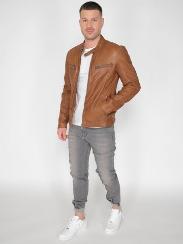 MUSTANG Lederjacke ' 31021312 ' in Braun