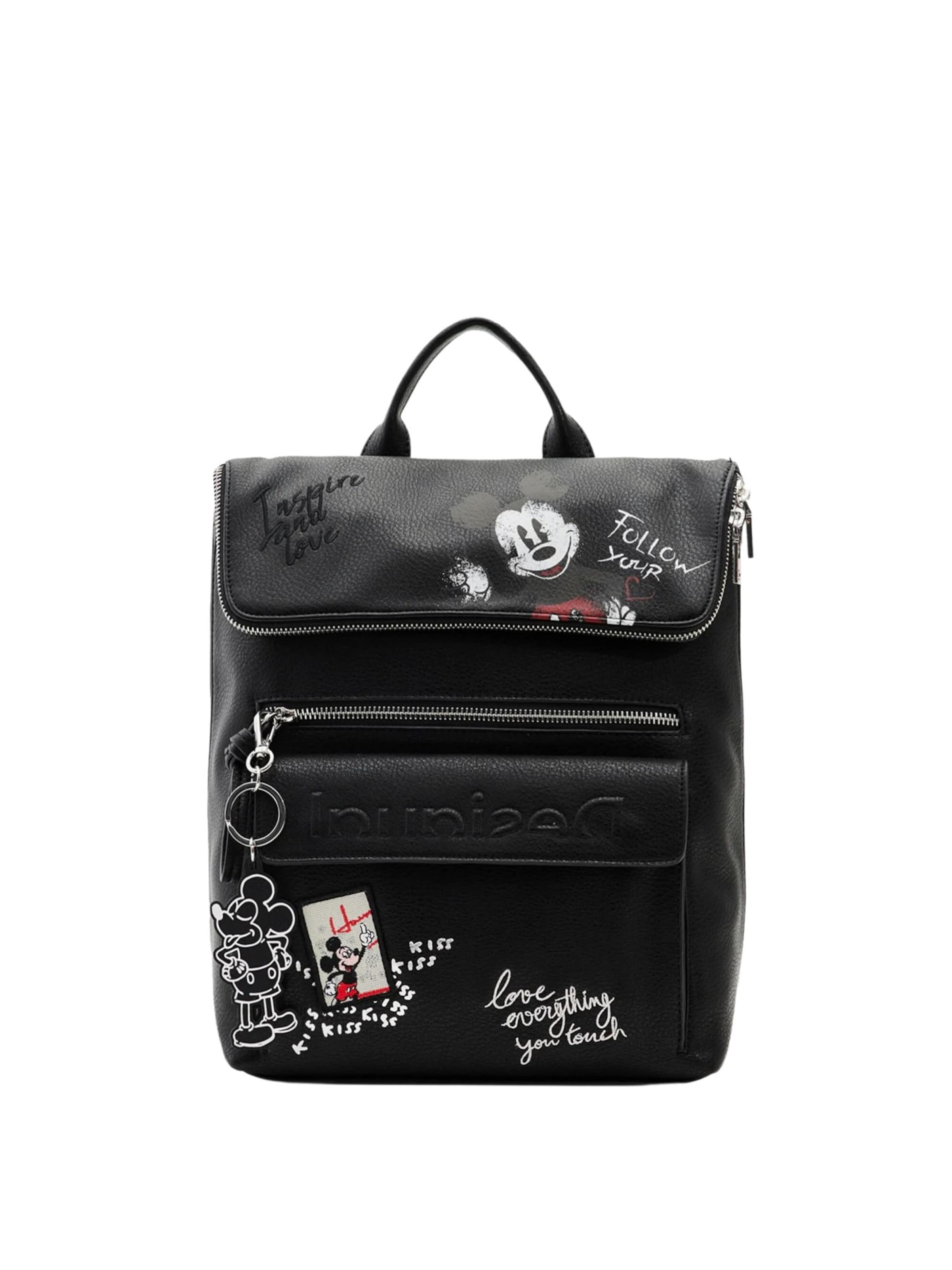 Desigual Rugzak 'Mickey Rock' in Zwart: voorkant