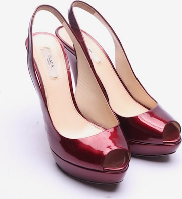 PRADA Sandaletten 39,5 in Rot: Vorderseite