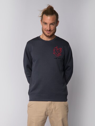 Felpa 'Self Love' di Watapparel in grigio: frontale