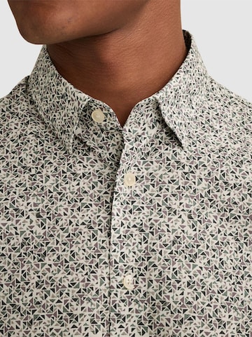 VANGUARD Regular Fit Skjorte 'Shirt with stretch and allover print' i hvid