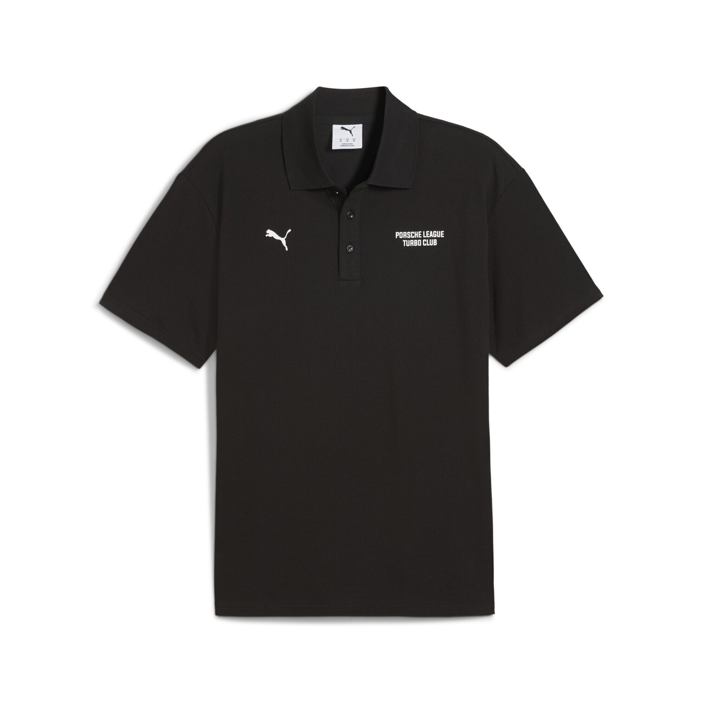 PUMA Poloshirt 'Porsche Legacy' in Schwarz: Vorderseite