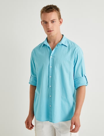 Koton Regular fit Overhemd in Groen: voorkant