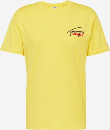 T-Shirt Tommy Jeans en jaune : devant