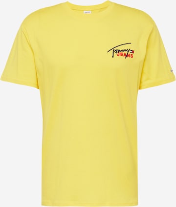 Tommy Jeans - Camisa em amarelo: frente