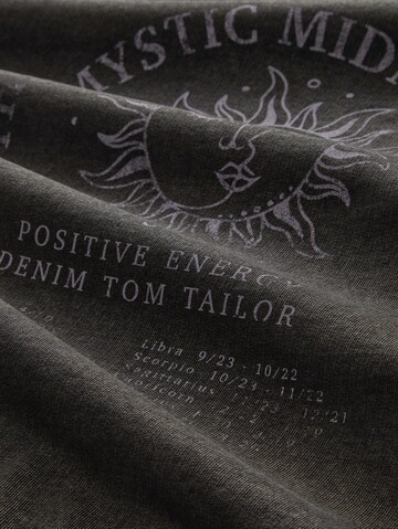 TOM TAILOR DENIM Zip-Up Hoodie in Black
