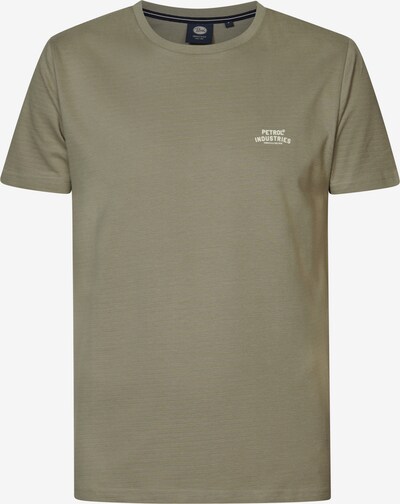 Petrol Industries Shirt in de kleur Lichtbeige / Olijfgroen, Productweergave