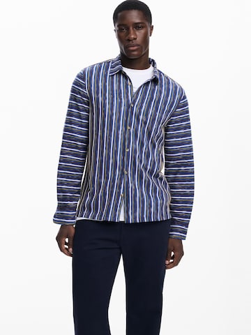 Desigual Regular fit Overhemd in Blauw: voorkant