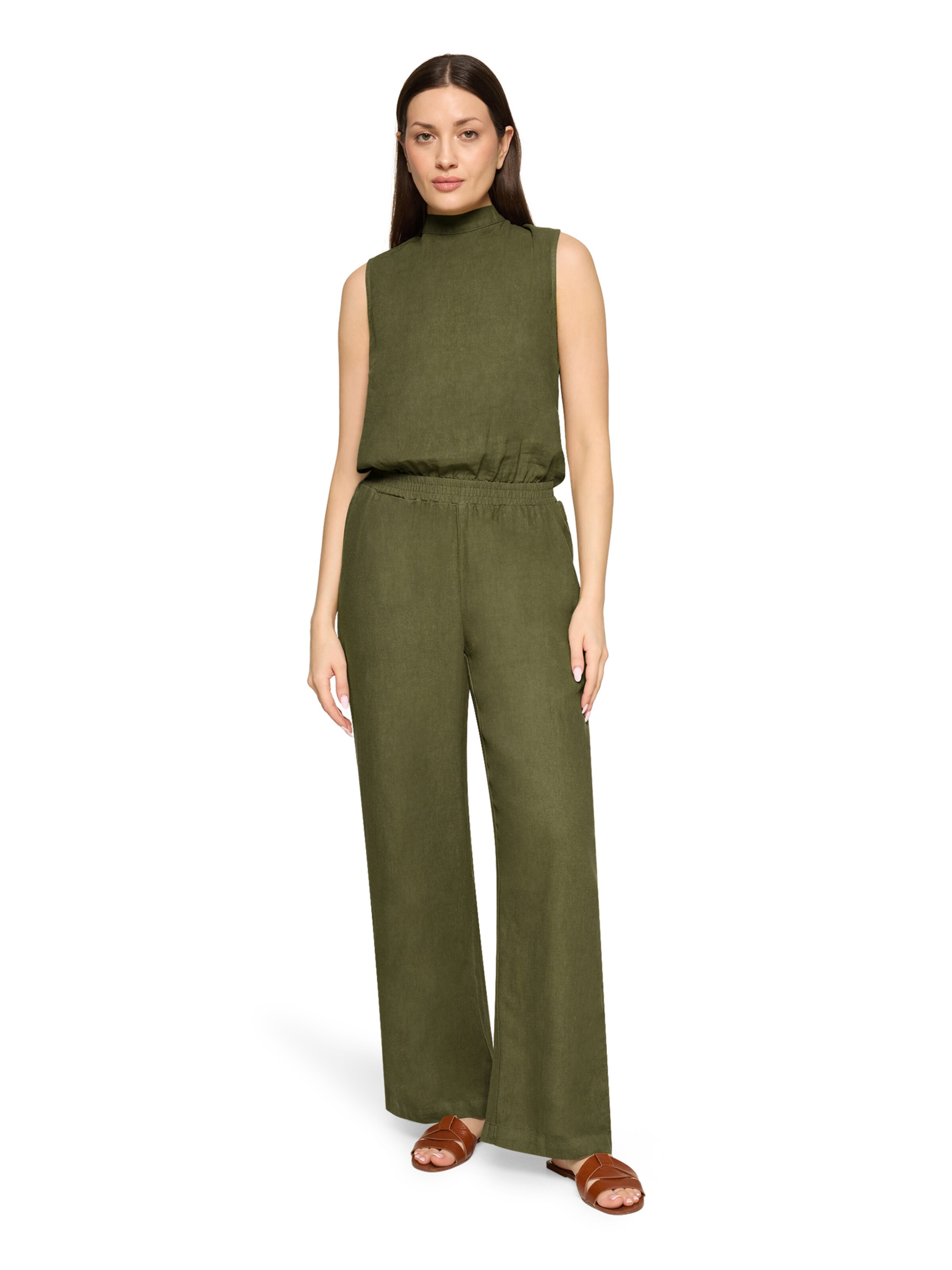 Cartoon Jumpsuit in Groen: voorkant