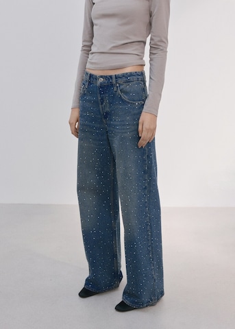 MANGO Wide Leg Jeans 'Caribe' in Blau: Vorderseite