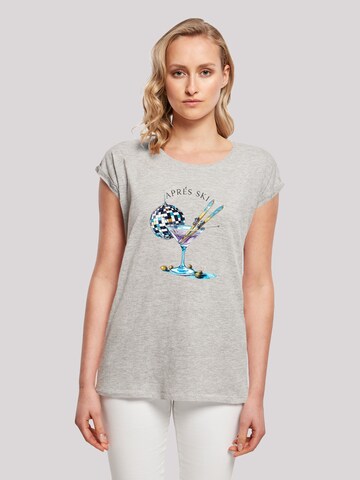 F4NT4STIC Shirt 'Après Ski Martini Winter Sport' in Grey: front