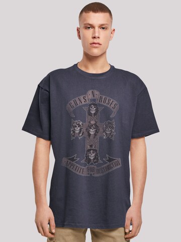 T-Shirt 'Guns 'n' Roses' F4NT4STIC en bleu : devant