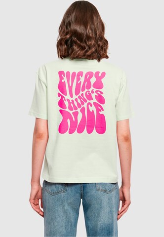 Mister Tee Shirt 'Everything's Nice' in Green: front