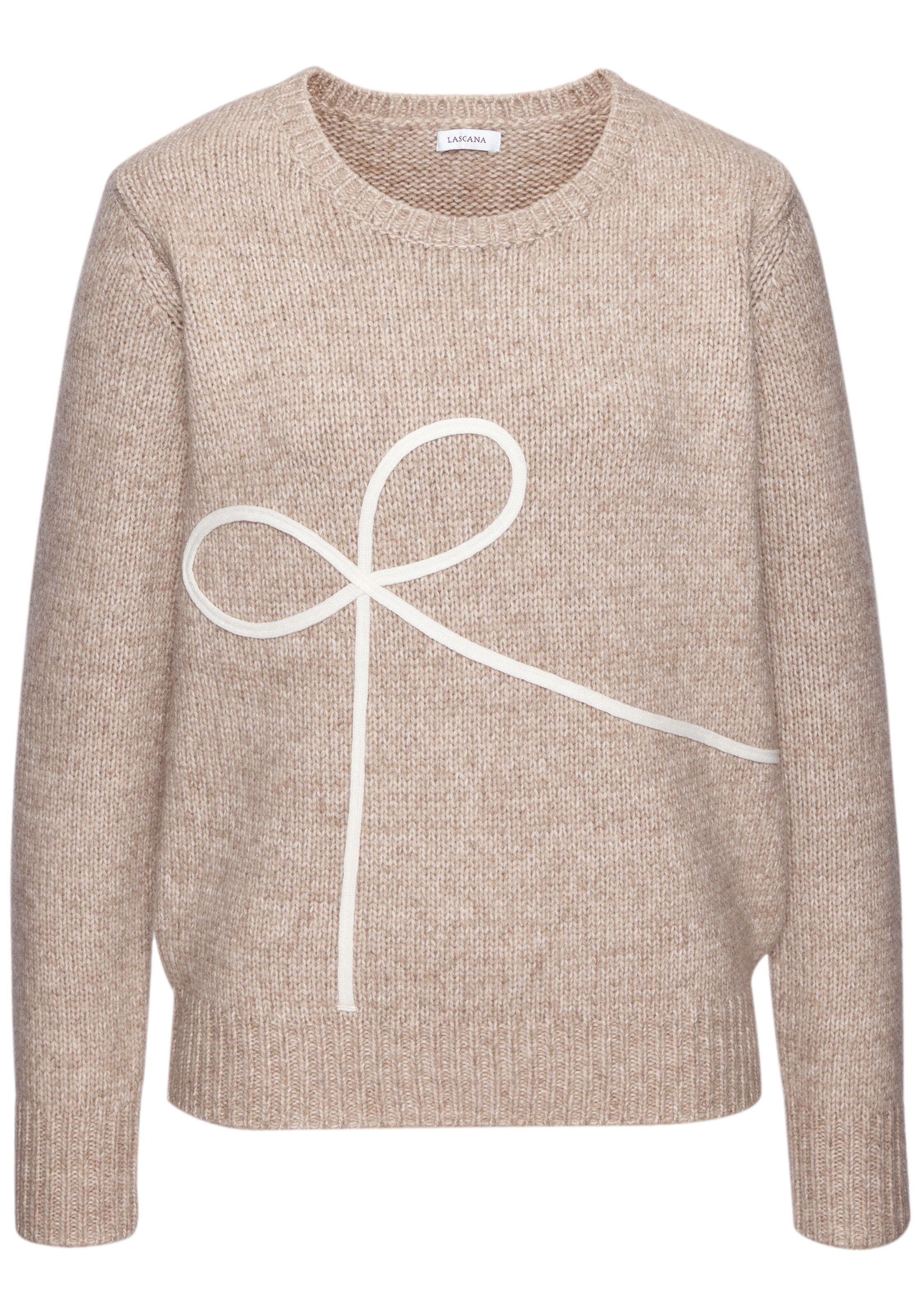 LASCANA Sweater in Beige: front
