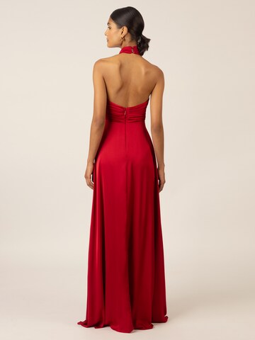 APART Langes Satin Kleid in Rot