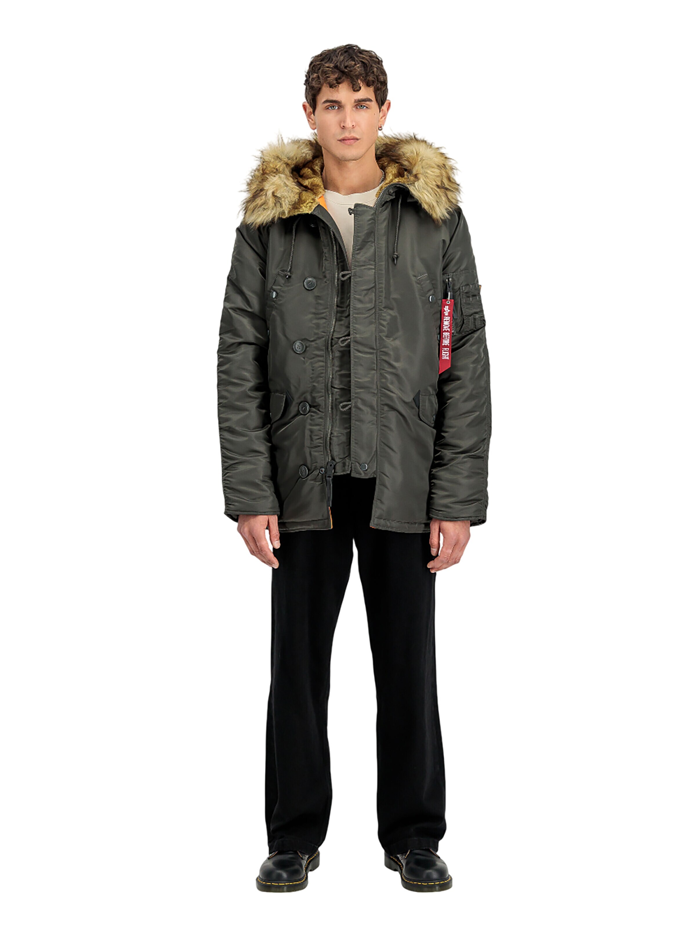 ALPHA INDUSTRIES Winter Jacket 'N3B VF 59' in Grey