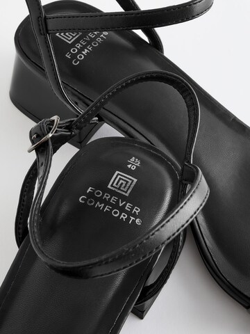 Next - Sandalias 'Forever Comfort®' en negro: frente