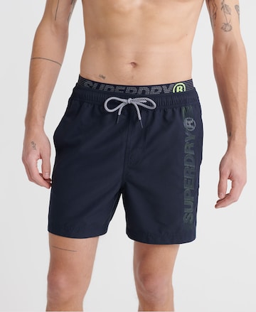 Superdry Regular Board Shorts 'State Volley' in Blue: front