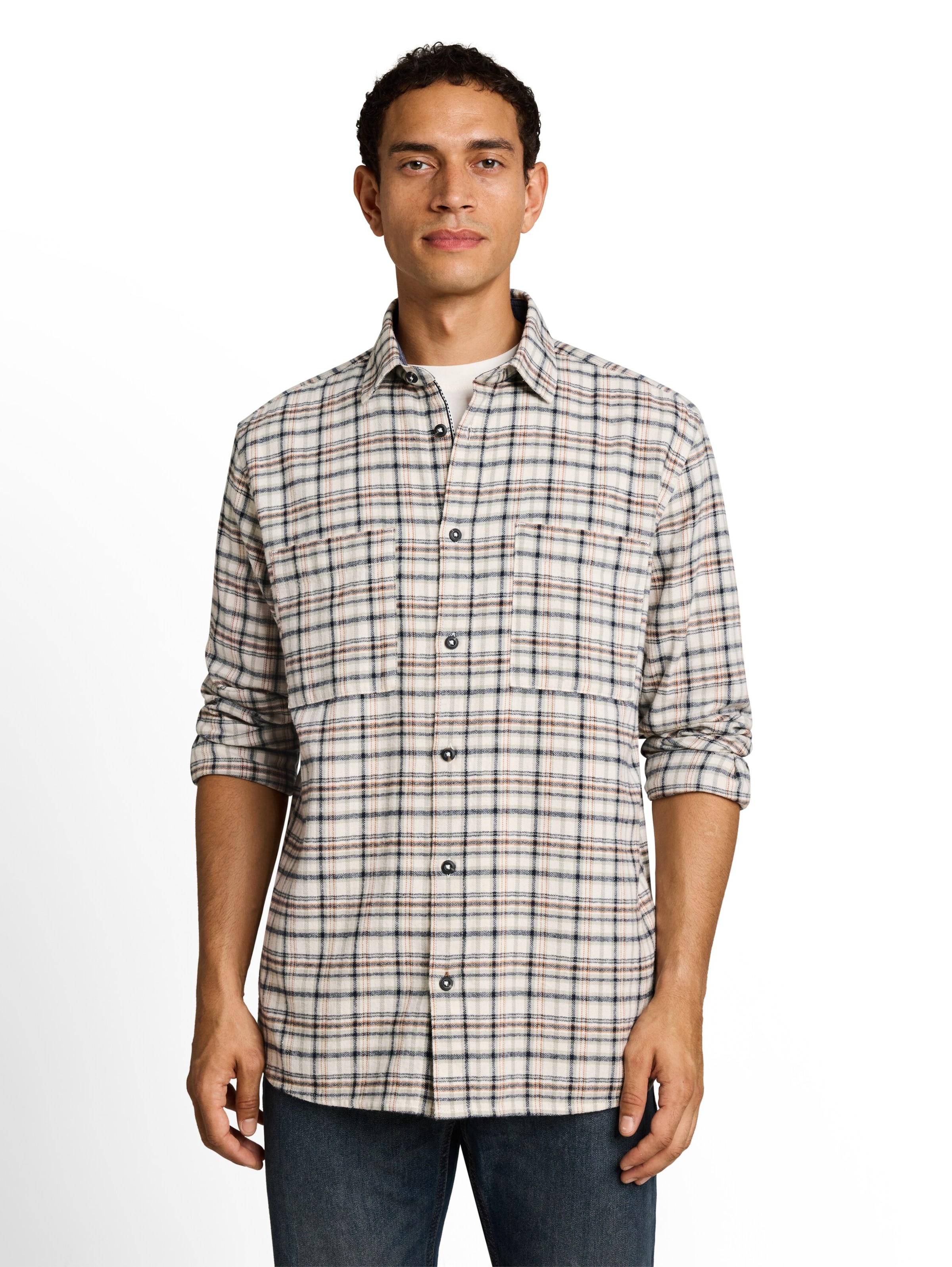 TOM TAILOR - Ajuste regular Camisa en blanco: frente