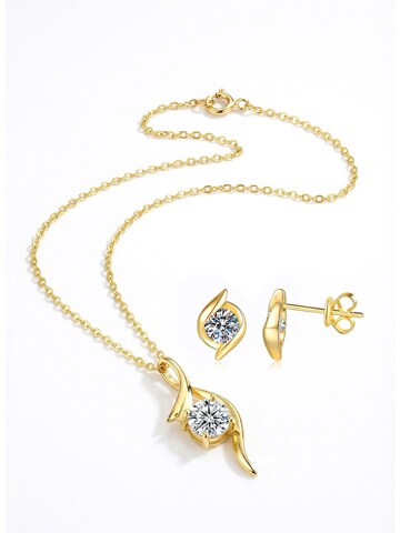Staufergold Jewelry Set 'Schmuckset „Swing & Twist“ – Moissanit' in Gold: front