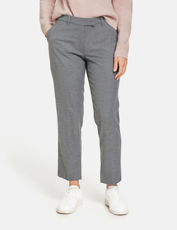 GERRY WEBER Regular Trousers with creases 'Citystyle' in Grey: front