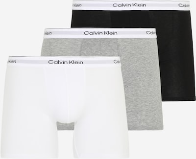 Calvin Klein Underwear Bokserice u kameno siva / crna / bijela, Pregled proizvoda
