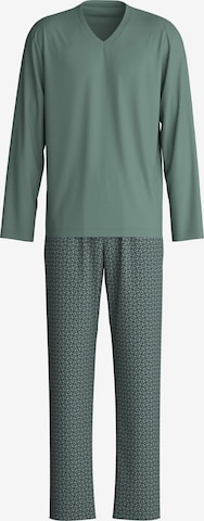 CALIDA Pyjama lang 'Cotton Special' in Grau: Vorderseite