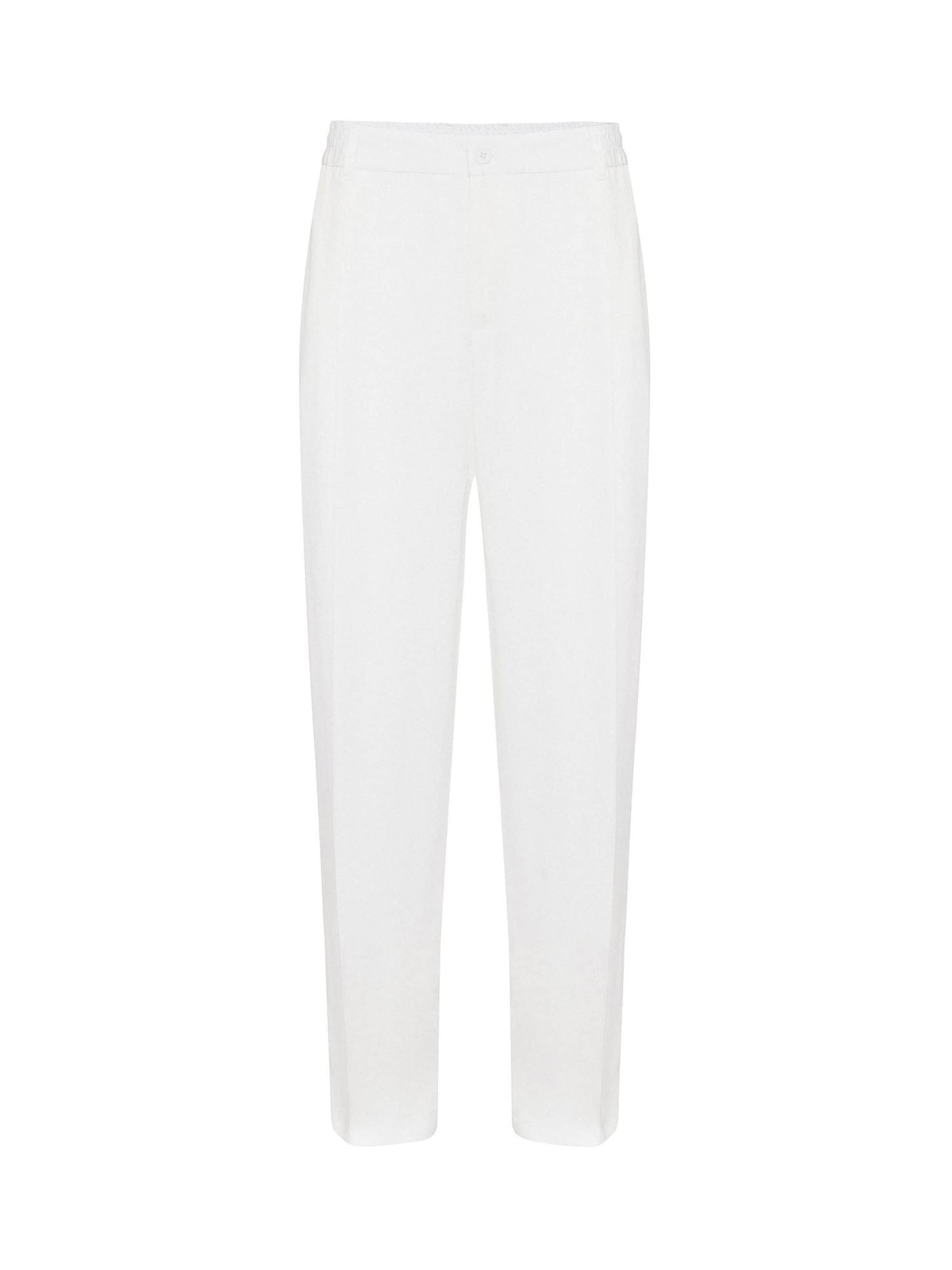 Dandalo Loosefit Bukser med lægfolder i hvid: forside