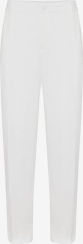 DandaloLoosefit Hlače s naborima - bijela boja: prednji dio
