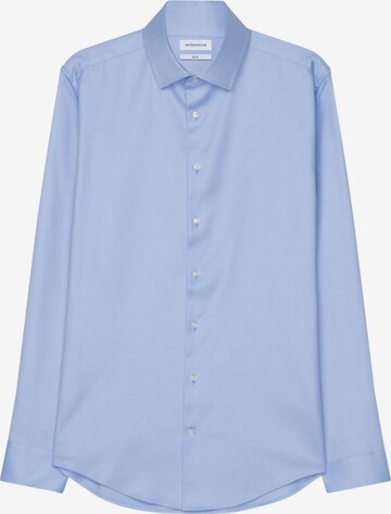 Coupe slim Chemise business SEIDENSTICKER en bleu : devant