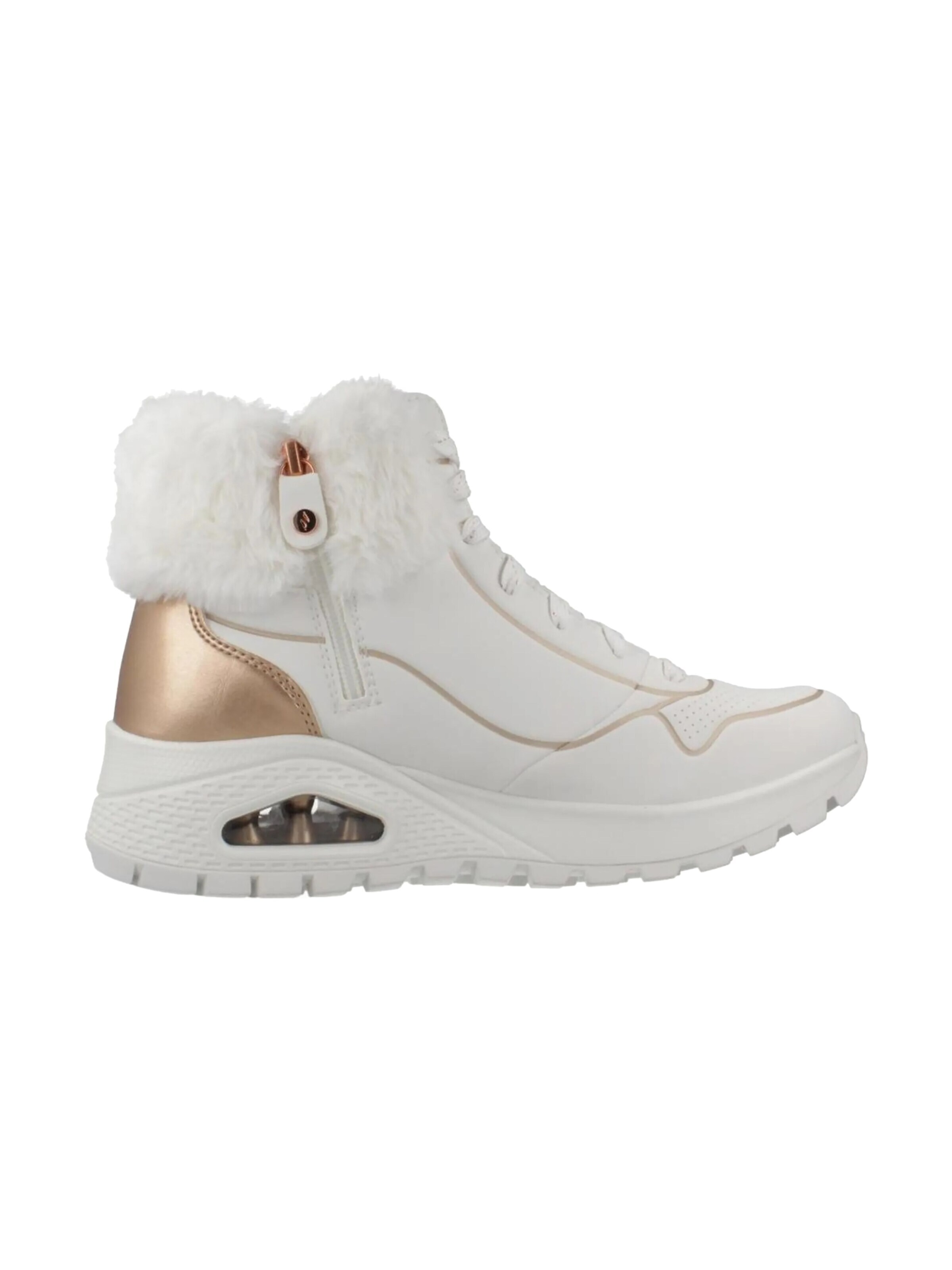 SKECHERS Sneakersy wysokie 'Skeckers Uno Rugged Fall Shimmer – Hohe Sneaker mit Schnürung' w kolorze biały