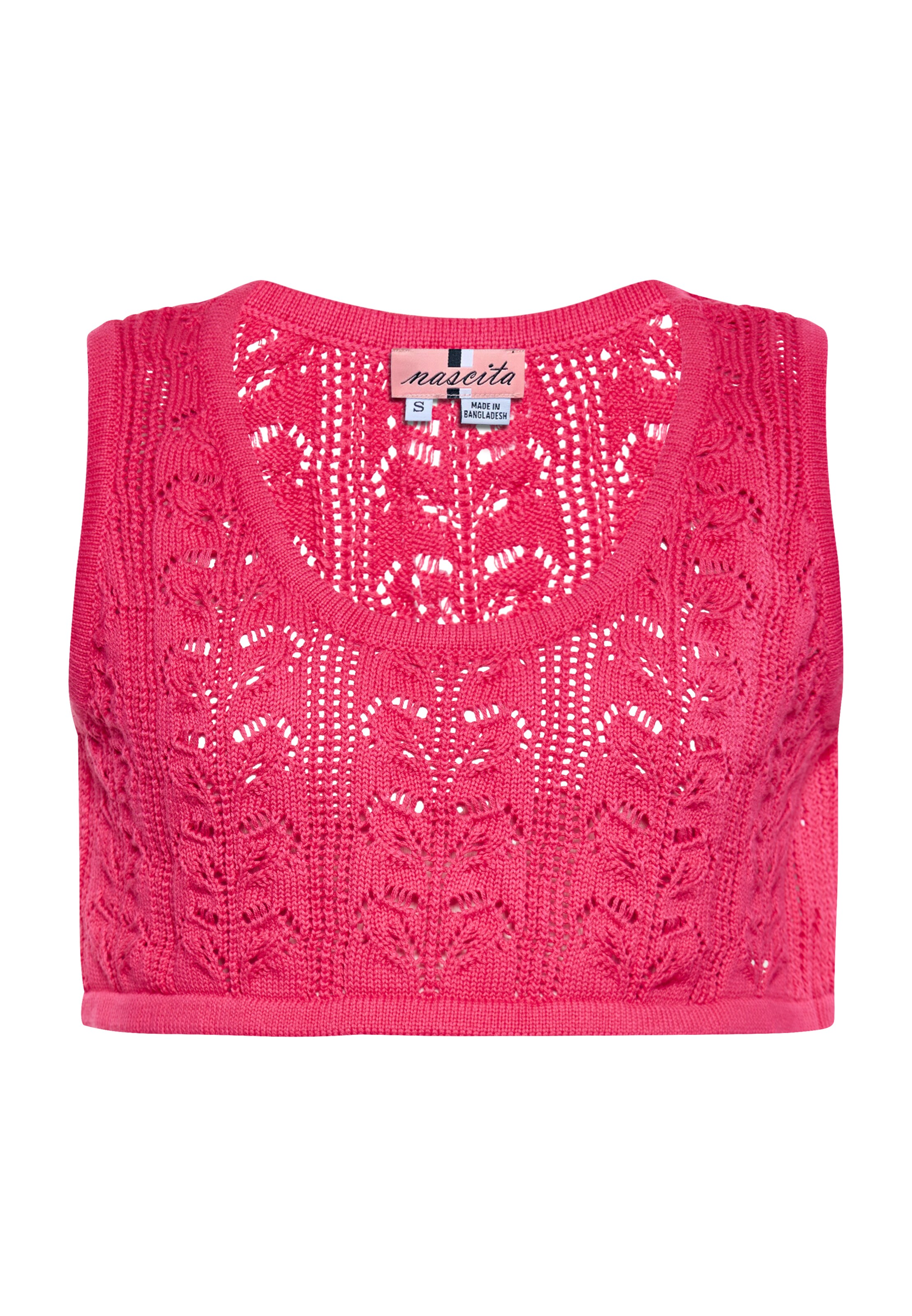 swirly - Top de malha em rosa: frente