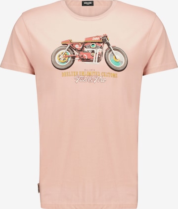 T-Shirt 'Gasoline' Deeluxe en rose : devant