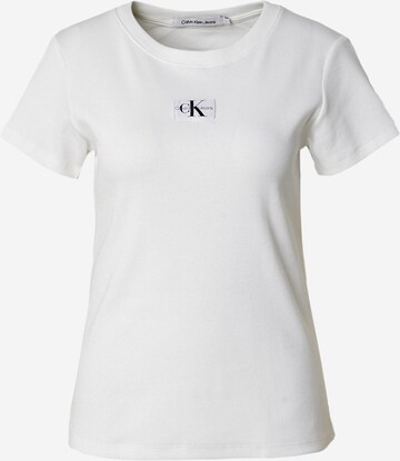 T-shirt Calvin Klein Jeans en blanc : devant