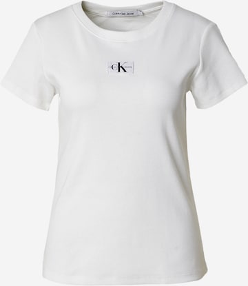 T-shirt Calvin Klein Jeans en blanc : devant