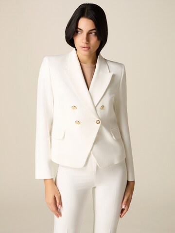 Blazer di oltre in bianco: frontale