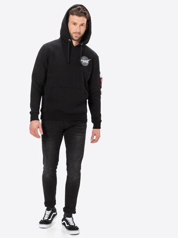 ALPHA INDUSTRIES Sweatshirt 'Space Shuttle' i svart