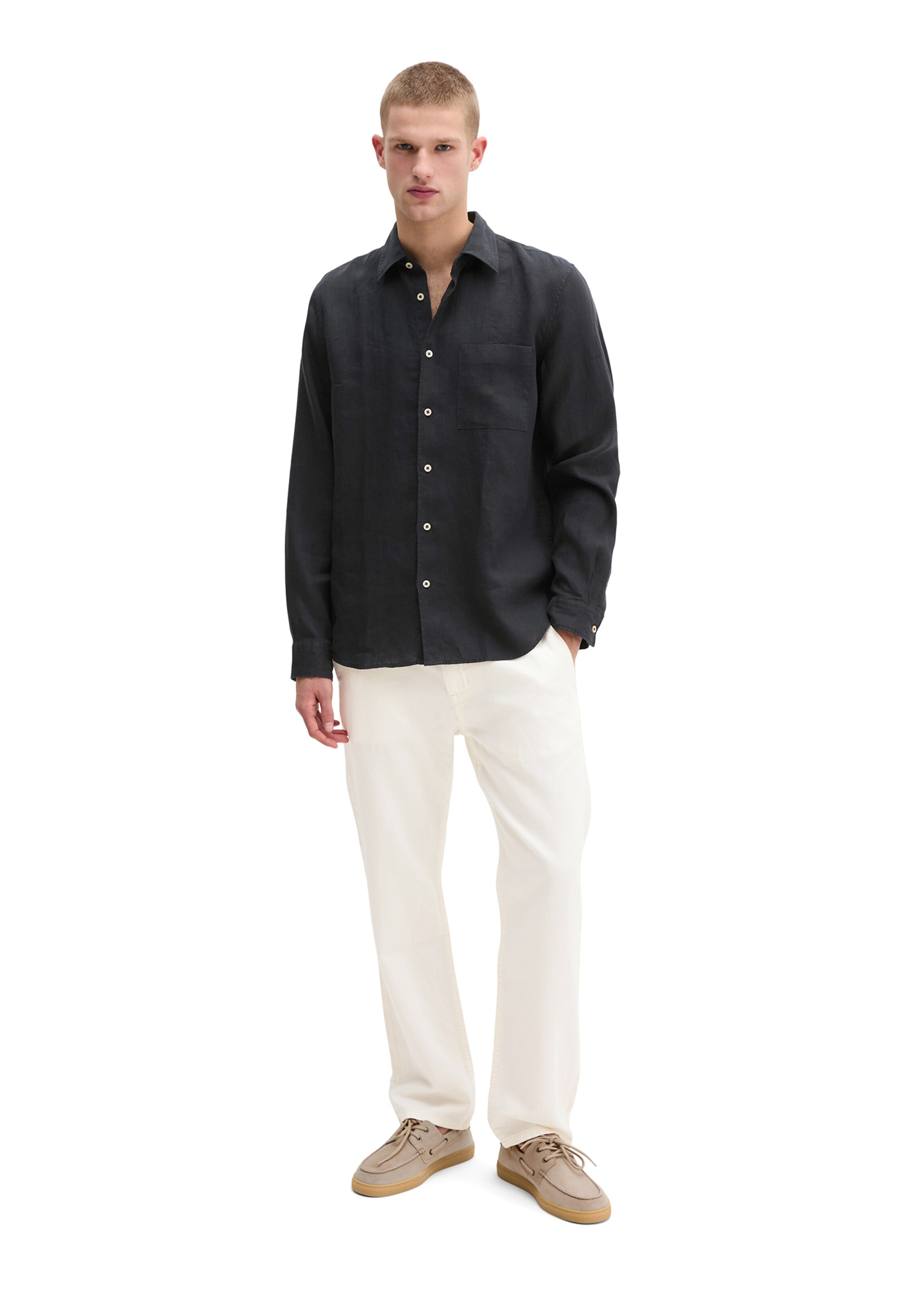 Marc O'Polo Regular Fit Hemd in Schwarz