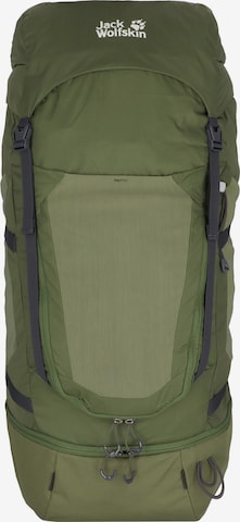 JACK WOLFSKIN Sports Backpack 'Highland Trail 55' in Green: front