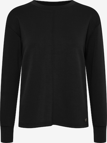 Oxmo Sweatshirt 'Pea' in Zwart: voorkant