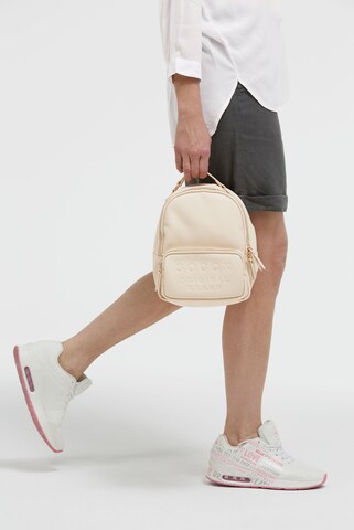 Soccx Backpack in Beige