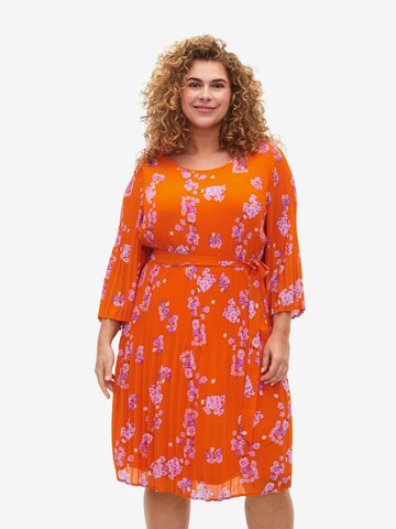 Zizzi - Vestido 'Cathrine' em laranja: frente