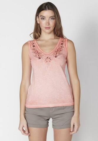 KOROSHI Top in Orange: front
