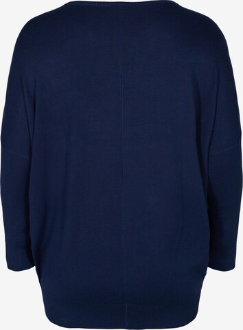 Zizzi Pullover 'CARRIE' in Blau