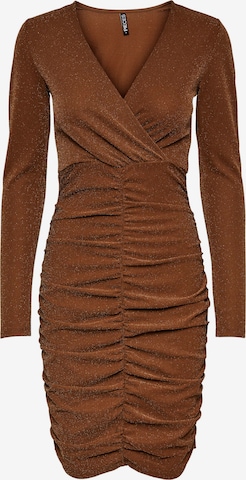 PIECES - Vestido 'LINA' en marrón: frente