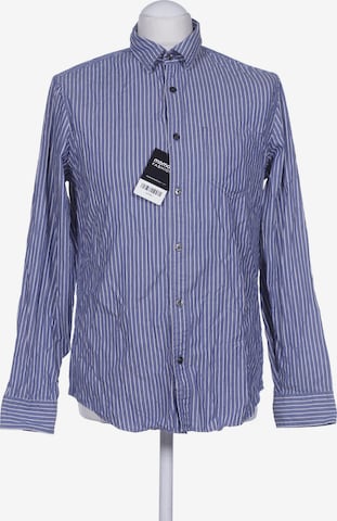 Calvin Klein Jeans Button Up Shirt in S in Blue: front